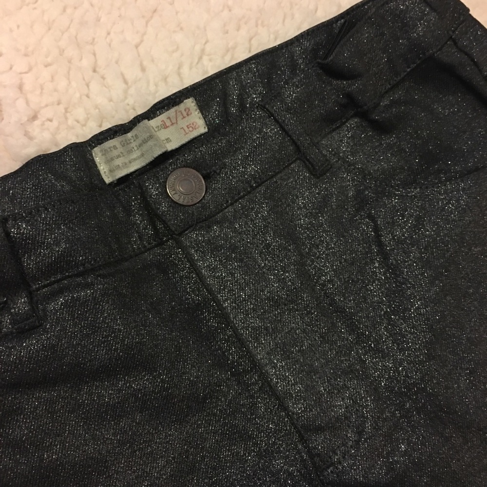 Zara Girls Grey shimmering Jeans. Sz 12